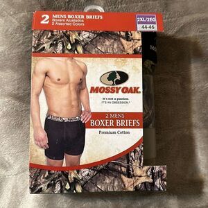 Mossy Oak 2XL Pack of 2 Camouflage Premium Cotton Boxer Briefs